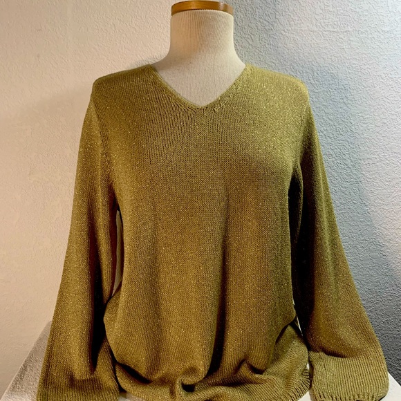 Chaus & Co metallic knit sweater - Picture 1 of 9